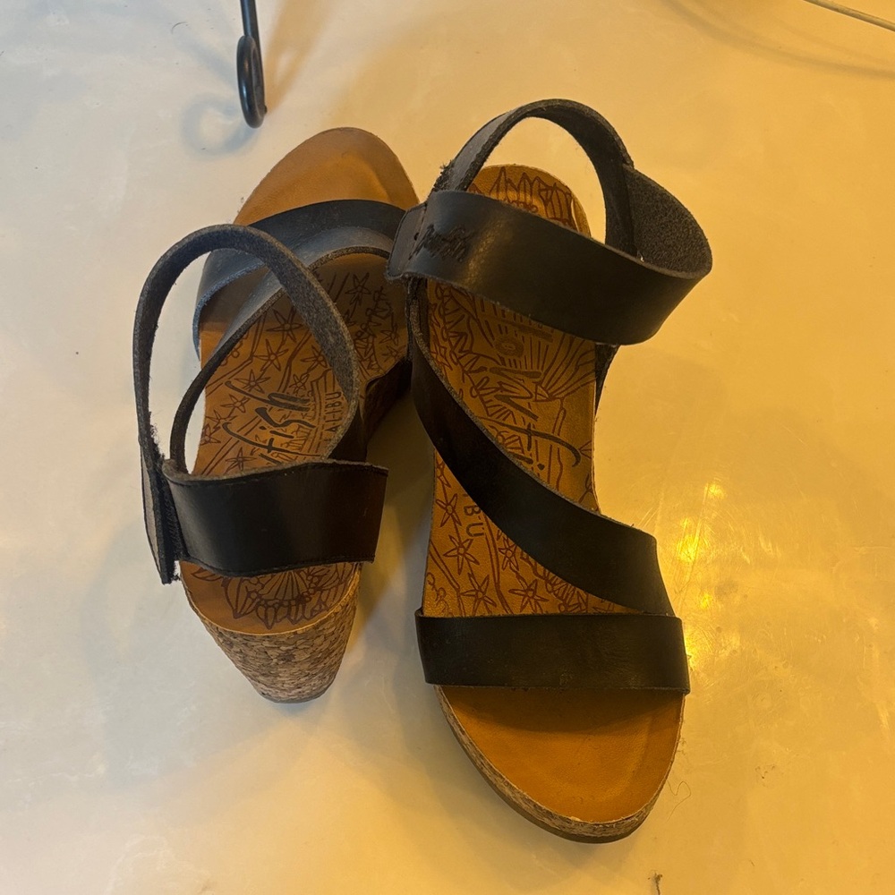 Blowfish Black and Tan Sandals